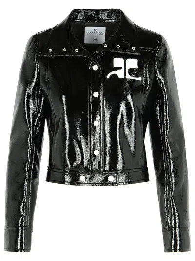 Courrèges Courreges Women Reedition Vinyl Jacket In Black