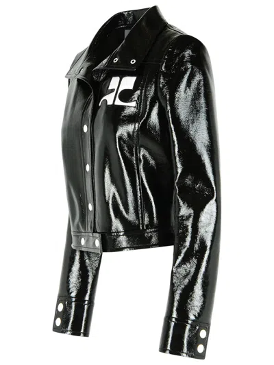 Courrèges Courreges Women Reedition Vinyl Jacket In Black