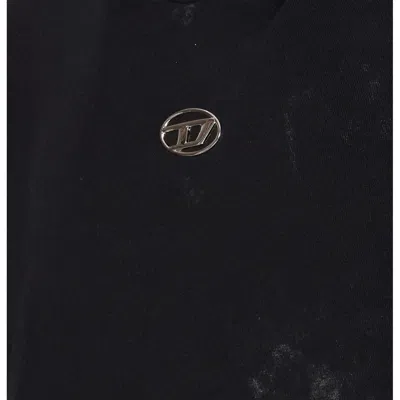 Diesel Hooded Sweatshirt Kangaroo Pockets In Black
