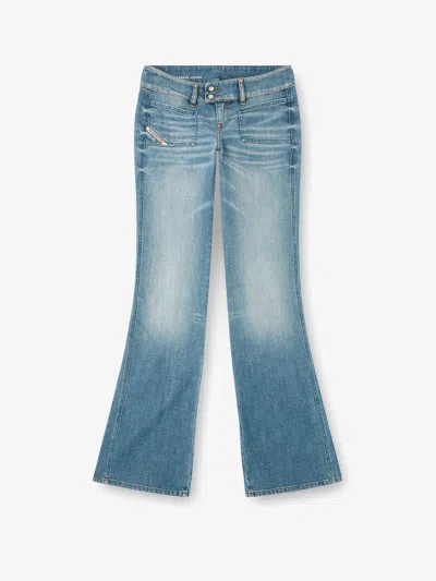 Diesel Whisper Low Waist Slim Leg Flared Jeans In Blue