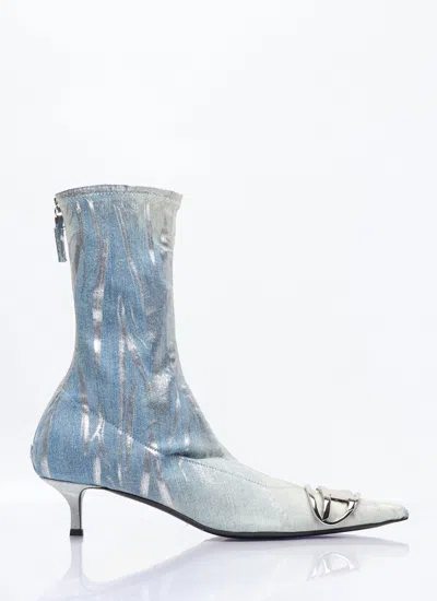 Diesel Women D-venus Kittie Bt Boots In Blue