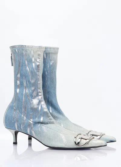 Diesel Women D-venus Kittie Bt Boots In Blue