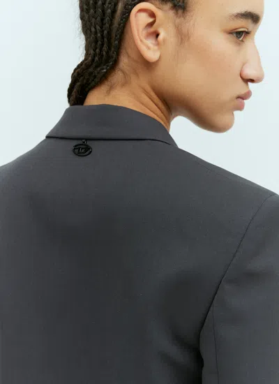 Diesel "g-milla-p1" Cropped Wool Blazer With Sartorial Lapels In Black