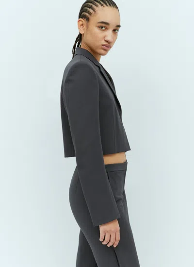 Diesel "g-milla-p1" Cropped Wool Blazer With Sartorial Lapels In Black