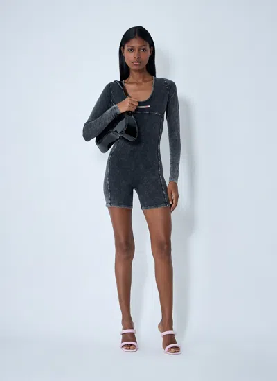 Diesel Women Karim-dnm Jumpsuit In Black