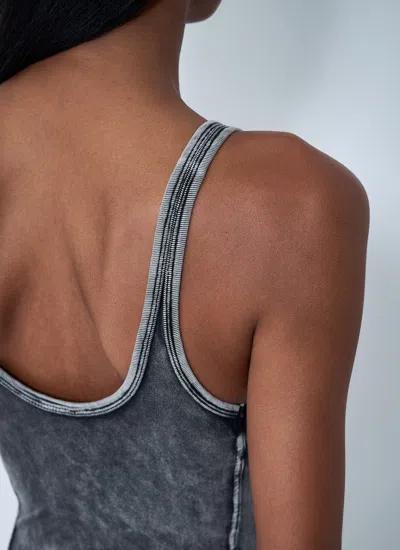 Diesel Women Phoebe-dnm Bodysuit In Gray