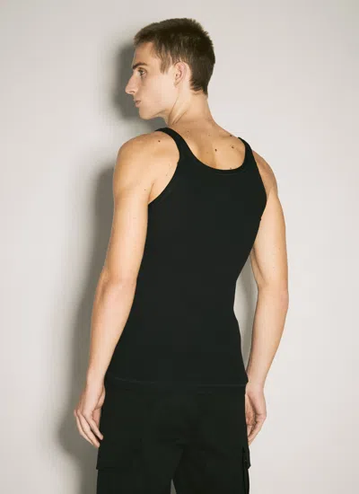 Dolce & Gabbana Men Logo Embroidery Tank Top In Black