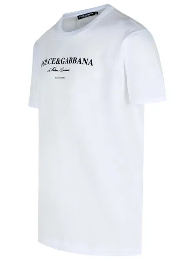 Dolce & Gabbana Men Logoed T-shirt In White