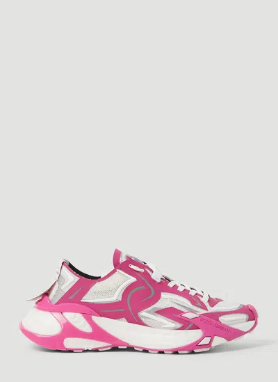 Dolce & Gabbana Fast Panelled Low-top Sneakers In Pink