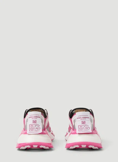 Dolce & Gabbana Fast Panelled Low-top Sneakers In Pink