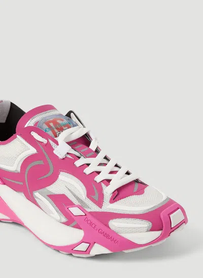 Dolce & Gabbana Fast Panelled Low-top Sneakers In Pink