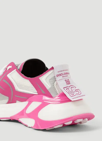 Dolce & Gabbana Fast Panelled Low-top Sneakers In Pink