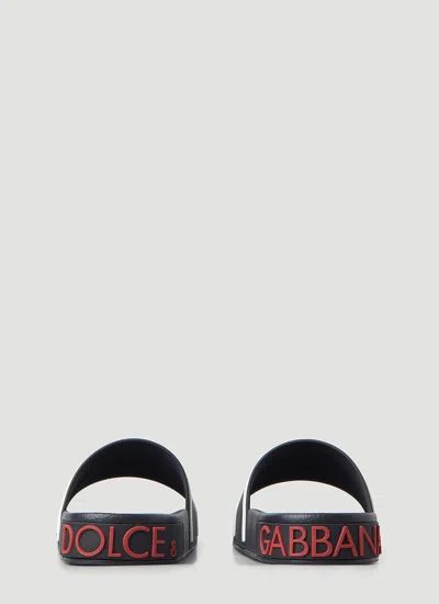 Dolce & Gabbana Women Logo Embossed Slides