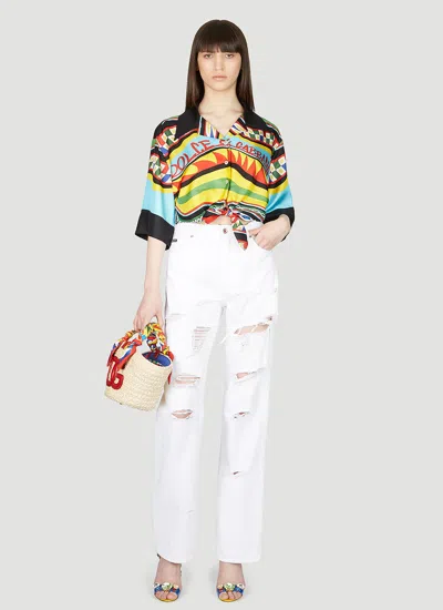 Dolce & Gabbana Gerade Jeans Im Distressed-look