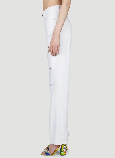 Dolce & Gabbana Gerade Jeans Im Distressed-look