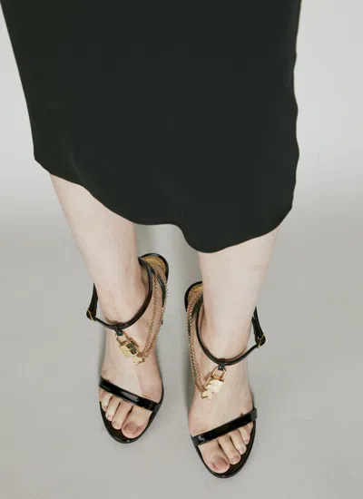 Dolce & Gabbana Women Patent Leather Heeled Sandals In Black