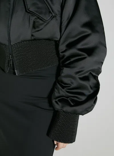 Dolce & Gabbana Women Short Duchesse Bomber Jacket
