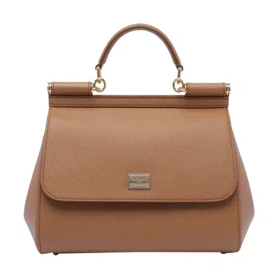 Dolce & Gabbana Dolce&gabbana Women Big Sicily Handbag In Brown