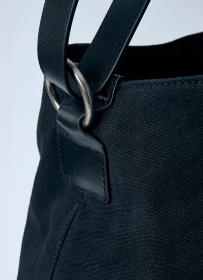 Dries Van Noten Men Canvas Shoulder Bag In Black