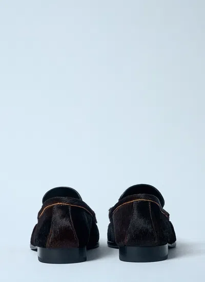 Dries Van Noten Women Calf Hair Loafers In Brown