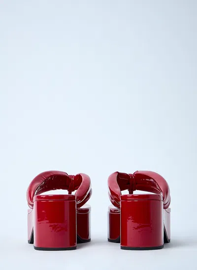 Dries Van Noten 60 Patent Leather Thong Sandals In Red