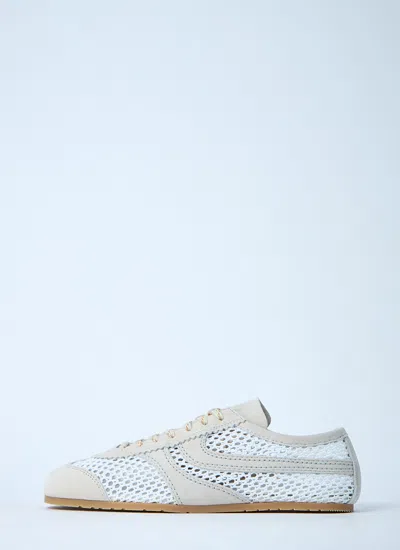 Dries Van Noten Women Mesh Low-top Sneakers In White