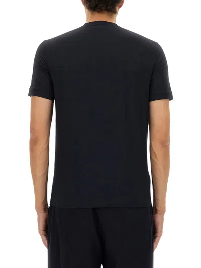 Giorgio Armani Viscose Jersey T-shirt In Blue