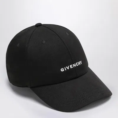 Givenchy Round Visor Cap With Embroidered Logo In Black