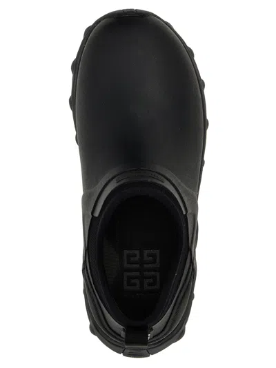 Givenchy Black Bogs Rubber Chelsea Boots In Multi