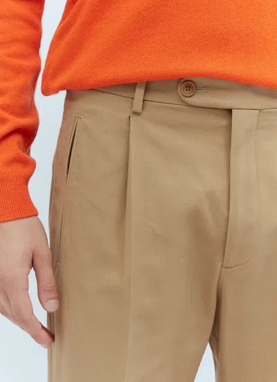Gucci Cotton Gabardine Tailored Pants In Brown