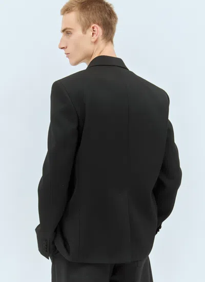 Gucci Men Double-breasted Wool Blazer In Black