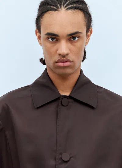 Gucci Belted Buttoned Coat In Brown