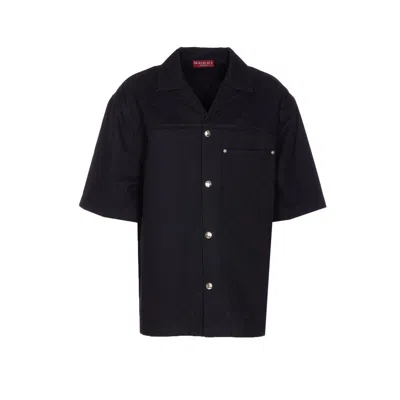 Gucci Classic Short-sleeve Cotton Shirt In Black