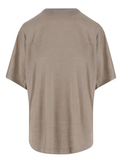 Carven Silk T Shirt In Neutral