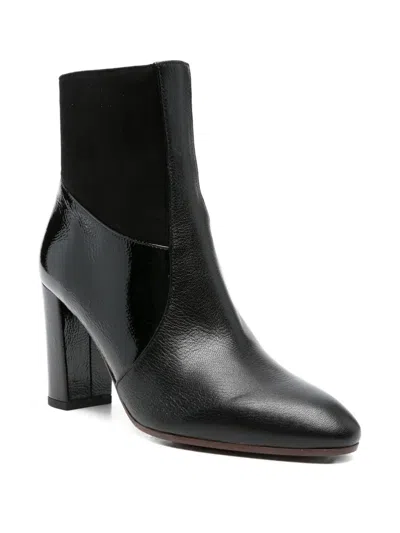 Chie Mihara Etyu High Heels Ankle Boots In Black Leather In Black