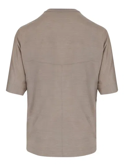 Carven Silk T Shirt In Neutral