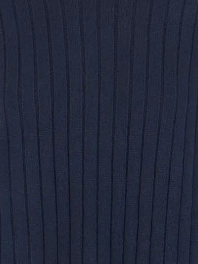 Aspesi Ribbed Wool Sweater In Blue