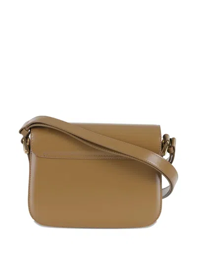 A.p.c. Adjustable Strap Leather Shoulder Bag In Brown