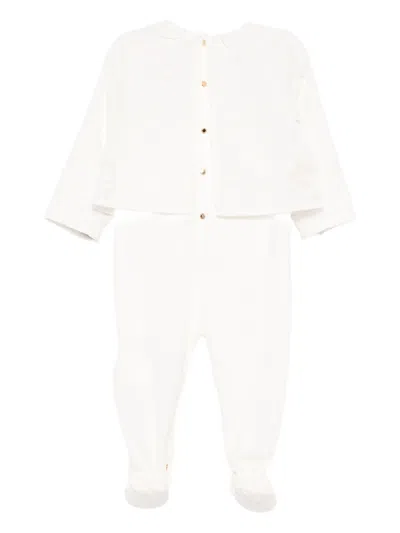 Versace Barocco Devoré Pajama In White