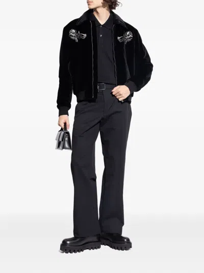 Alexander Mcqueen Ankle Boots Smooth Calfskin Chunky Sole In Black