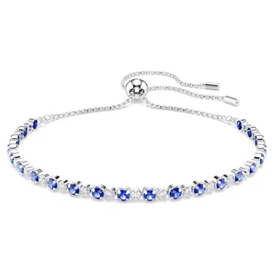 Swarovski Matrix Tennis Bracelet In Blue