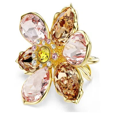 Swarovski Idyllia Motif Ring In Pink