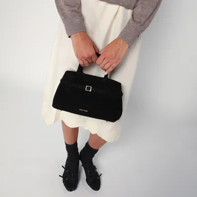 Manu Atelier 35 Structured Top Handle Tote Bag In Black