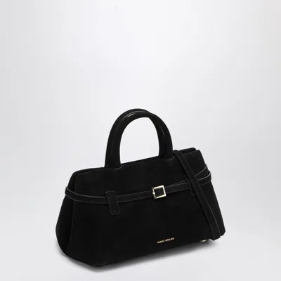 Manu Atelier 35 Structured Top Handle Tote Bag In Black