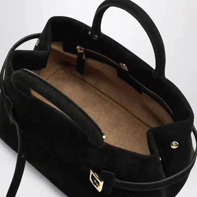 Manu Atelier 35 Structured Top Handle Tote Bag In Black