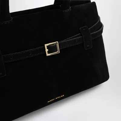 Manu Atelier 35 Structured Top Handle Tote Bag In Black