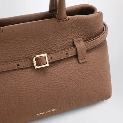 Manu Atelier Le Cambon 25 Mocha Mousse Bag In Suede In Brown