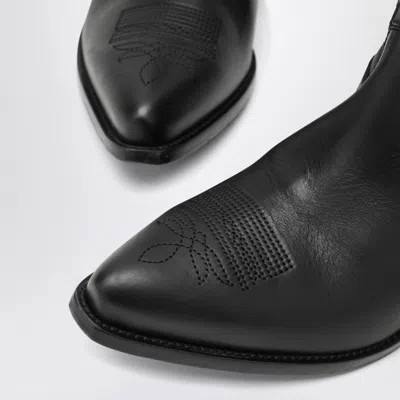 Golden Goose Wish Star Pointed Toe Western Boot In Black