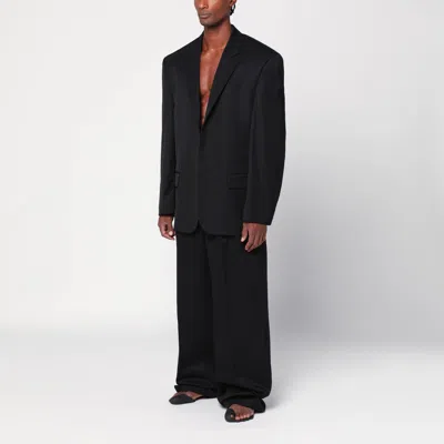 Balenciaga Single-breasted Jacket Black In Wool