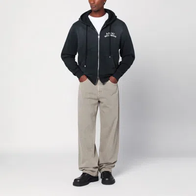 Amiri Felpa In Cotone Ardesia  Uomo In Black